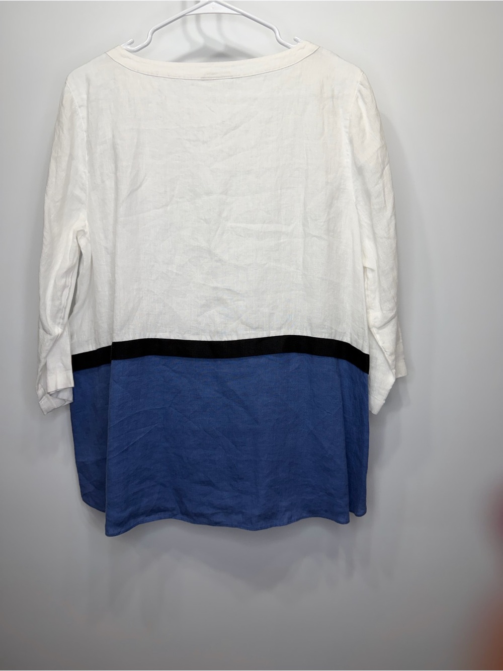 J. Jill 100% Linen Top with Color-block - Picture 4 of 8